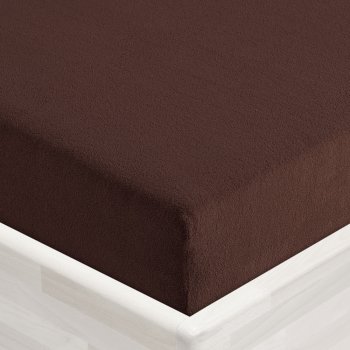 Froté napínací prostěradlo FR-026 Čokoládově hnědé - Biante.cz