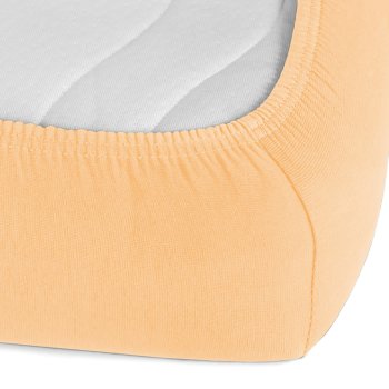 Jersey napínací prostěradlo na vysokou matraci JR-004 Meruňkové - detail 1 - Biante.cz Jersey napínací prostěradlo na vysokou matraci JR-004 Meruňkové - detail 1 - Biante.cz