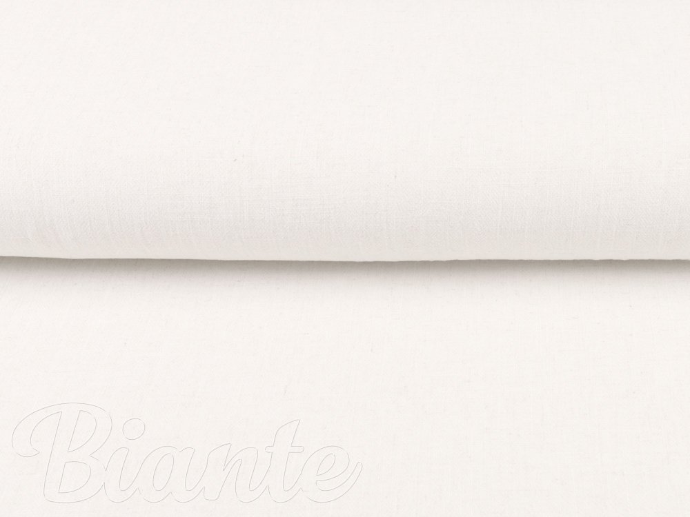 Lněná látka LEN-015 Smetanová - metráž šířka 140 cm - detail 4 - Biante.cz