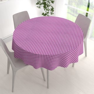 Bavlnený okrúhly obrus Olivia OL-020 Fialová kocka malá - detail 1 - Biante.sk Bavlnený okrúhly obrus Olivia OL-020 Fialová kocka malá - detail 1 - Biante.sk