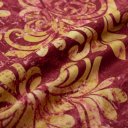 Sametová látka Tamara TMR-053 Zámecký vzor na vínově červeném - šířka 150 cm - detail 5 - Biante.cz