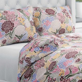 Bavlnené posteľné obliečky Sandra SA-648 Akvarelové kvety na bielom - Biante.sk Bavlnené posteľné obliečky Sandra SA-648 Akvarelové kvety na bielom - Biante.sk