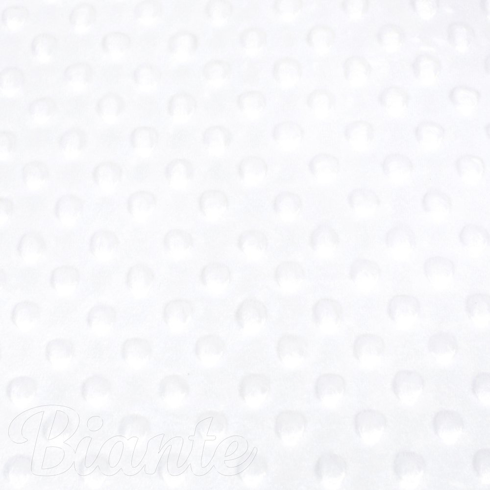 Dětská látka Minky 3D puntíky MKP-033 Sněhově bílá - šířka 150 cm - detail 6 - Biante.cz