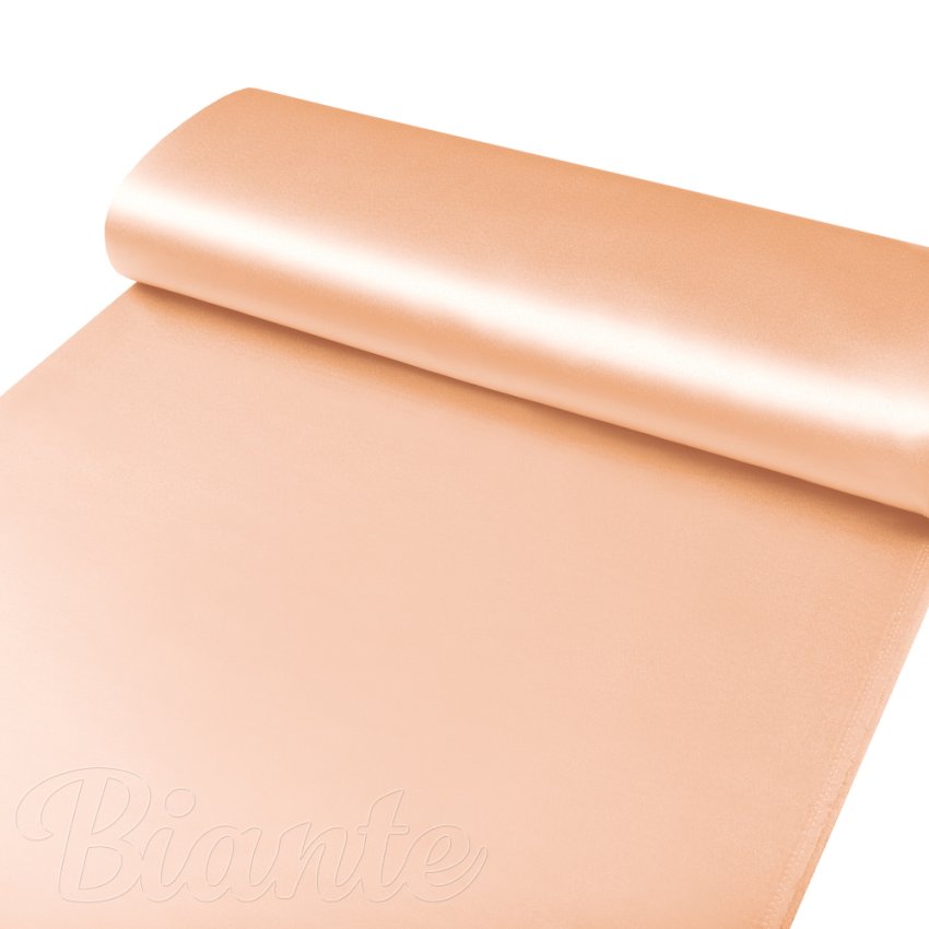 Látka polyesterový satén LUX-060 Světle broskvová - šířka 150 cm - detail 3 - Biante.cz