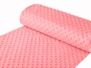 Dětská látka Minky 3D srdíčka MKS-008 Světle korálová - šířka 150 cm - detail 1 - Biante.cz