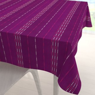 Bavlněný čtvercový ubrus Olivia OL-002 Proužky na fialovém - Biante.cz Bavlněný čtvercový ubrus Olivia OL-002 Proužky na fialovém - Biante.cz