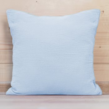 Mušelínový povlak na polštář MSN-054 Bledě modrý - Biante.cz