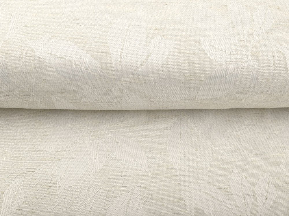 Teflonová látka na ubrusy TF-065 Listy na režném - šířka 160 cm - detail 2 - Biante.cz Teflonová látka na ubrusy TF-065 Listy na režném - šířka 160 cm - detail 2 - Biante.cz