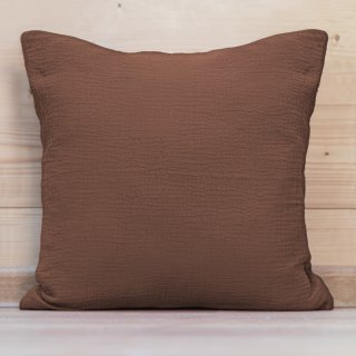 Mušelínová obliečka na vankúš MSN-075 Hnedá - Biante.sk