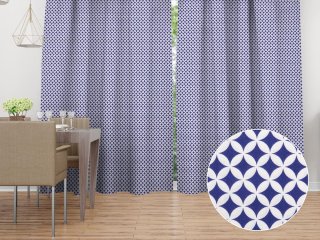 Bavlněný závěs Sandra SA-241 Tmavě modré Maroko - Biante.cz Bavlněný závěs Sandra SA-241 Tmavě modré Maroko - Biante.cz