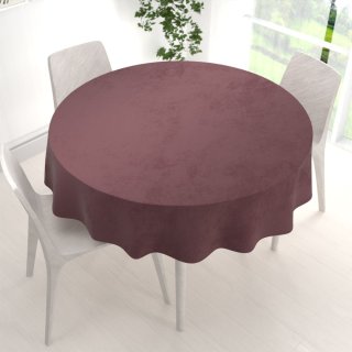 Sametový kulatý ubrus Velvet Premium SVP-019 Hnědofialový - detail 1 - Biante.cz