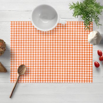 Dekorační prostírání na stůl Rebeka RE-006 Oranžovo-bílá kostka malá - Biante.cz