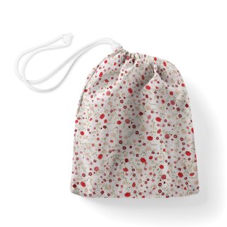 Bavlnený vak/vrecko na prezuvky Sandra SA-719 Červeno-béžové drobné kvietky na bielom - Biante.sk Bavlnený vak/vrecko na prezuvky Sandra SA-719 Červeno-béžové drobné kvietky na bielom - Biante.sk