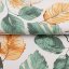 Bavlněná látka/plátno Sandra SA-748 Hnědo-zelené akvarelové listy na bílém - šířka 160 cm - detail 2 - Biante.cz