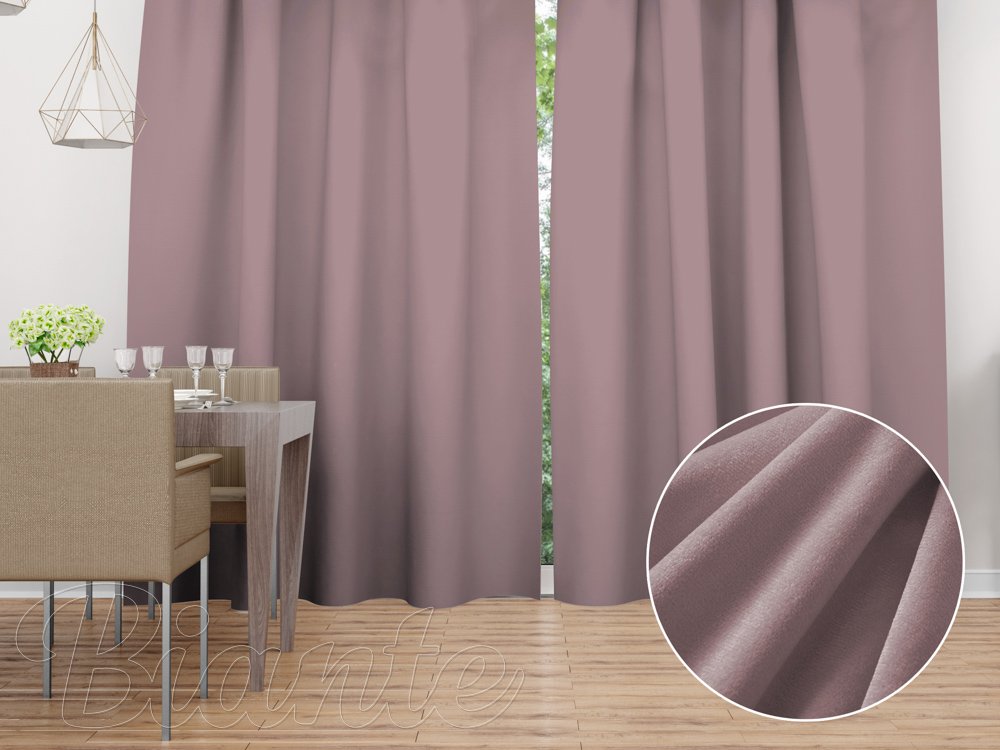 Sametový závěs Velvet Premium SVP-002 Starorůžový - šířka 270 cm - Biante.cz