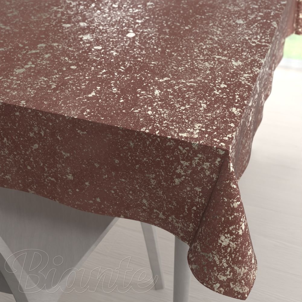 Velký sametový obdélníkový ubrus Isabela IBL-013 Gold Design starorůžový - Biante.cz