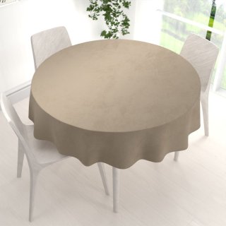 Sametový kulatý ubrus Velvet Premium SVP-030 Šedobéžový - detail 1 - Biante.cz