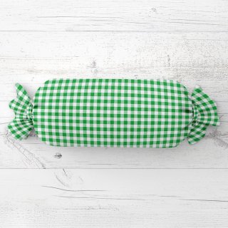 Polštář válec bonbon Sandra SA-058 Zeleno-bílé kostičky - Biante.cz Polštář válec bonbon Sandra SA-058 Zeleno-bílé kostičky - Biante.cz