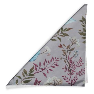 Bavlněný šátek Sandra SA-621 Podzimní větvičky na modrošedém - detail 1 - Biante.cz