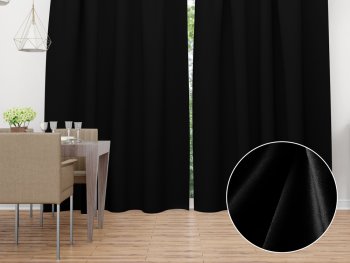 Sametový závěs na míru Velvet Premium SVP-041 Černý - Biante.cz Sametový závěs na míru Velvet Premium SVP-041 Černý - Biante.cz