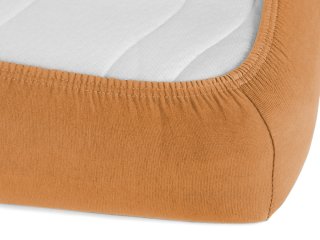 Jersey napínacie prestieradlo na vysoký matrac JR-022 Okrové - detail 1 - Biante.sk Jersey napínacie prestieradlo na vysoký matrac JR-022 Okrové - detail 1 - Biante.sk