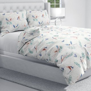 Bavlněné ložní povlečení Sandra SA-471 Vlaštovky s motýlky na světle šedém ornamentu - detail 1 - Biante.cz Bavlněné ložní povlečení Sandra SA-471 Vlaštovky s motýlky na světle šedém ornamentu - detail 1 - Biante.cz