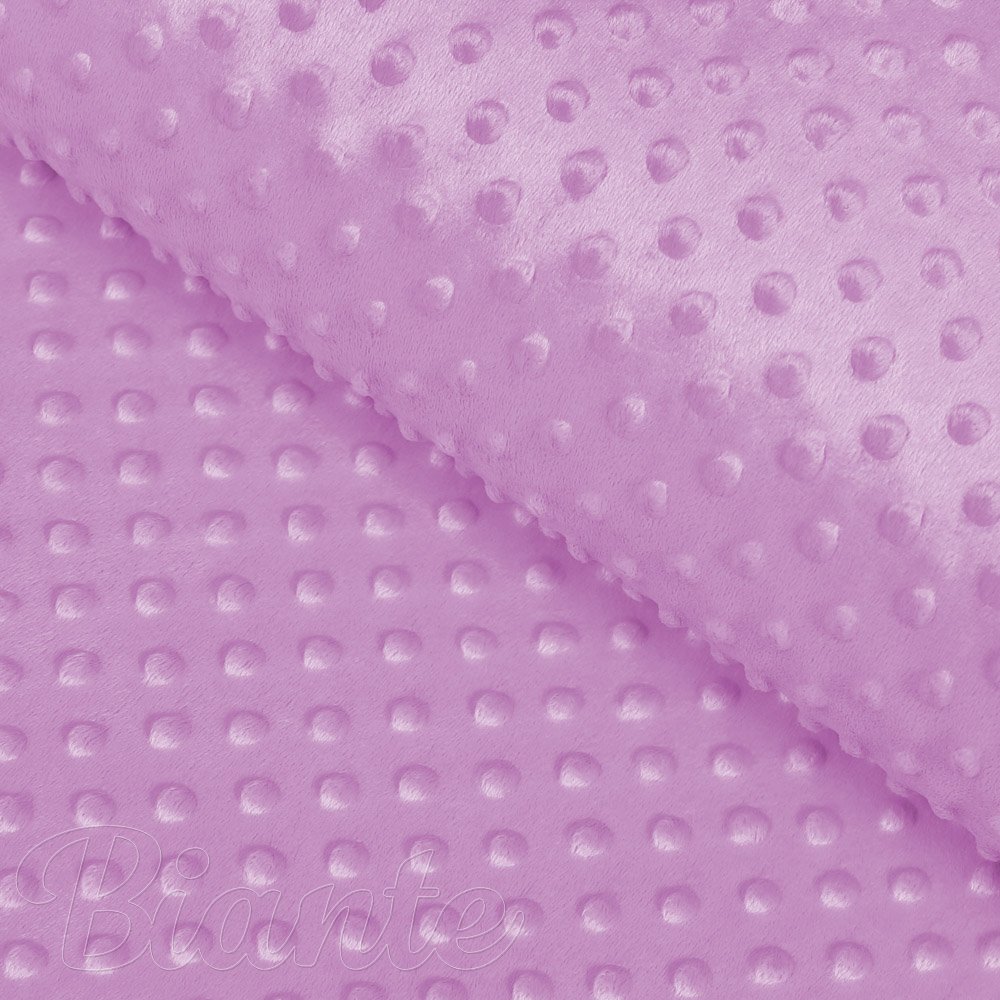 Dětská látka Minky TOP 3D puntíky MKP-053 Fialová lila - šířka 170 cm - Biante.cz