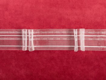 Řasící stuha RS-017 dvojité mašličky - šířka 5 cm - řasení 1:2 - Biante.cz