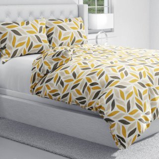 Bavlněné ložní povlečení Sandra SA-423 Zlato-hnědé listy na krémovém - detail 1 - Biante.cz Bavlněné ložní povlečení Sandra SA-423 Zlato-hnědé listy na krémovém - detail 1 - Biante.cz