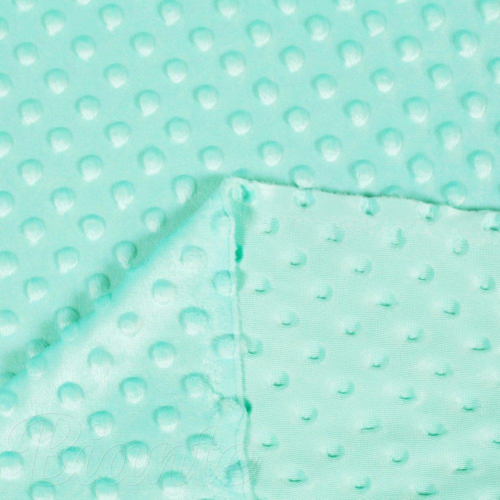 Dětská látka Minky 3D puntíky MKP-003 Mintová - šířka 150 cm - detail 3 - Biante.cz