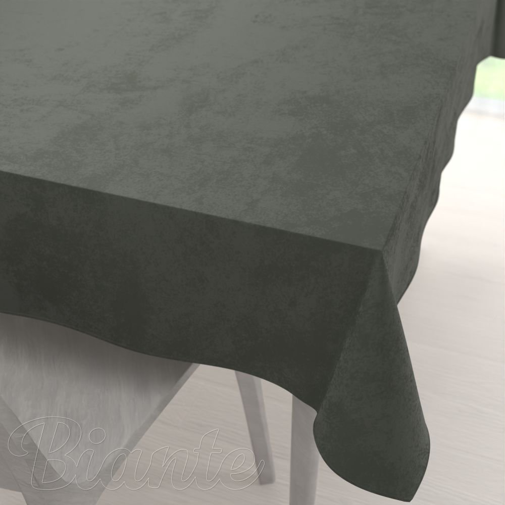 Sametový obdélníkový ubrus Velvet Premium SVP-021 Tmavě šedozelený - Biante.cz