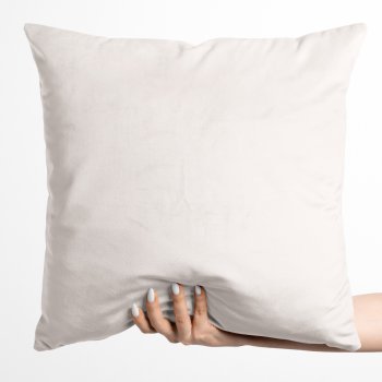 Sametový povlak na polštář Velvet Premium SVP-024 Krémově bílý - Biante.cz