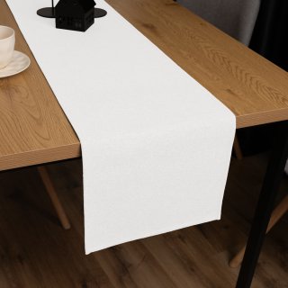 Dekorační běhoun na stůl BKW-201 Slonová kost žíhaná - Biante.cz