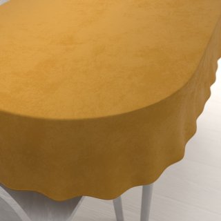Sametový oválný ubrus Velvet Premium SVP-047 Hořčicový - Biante.cz