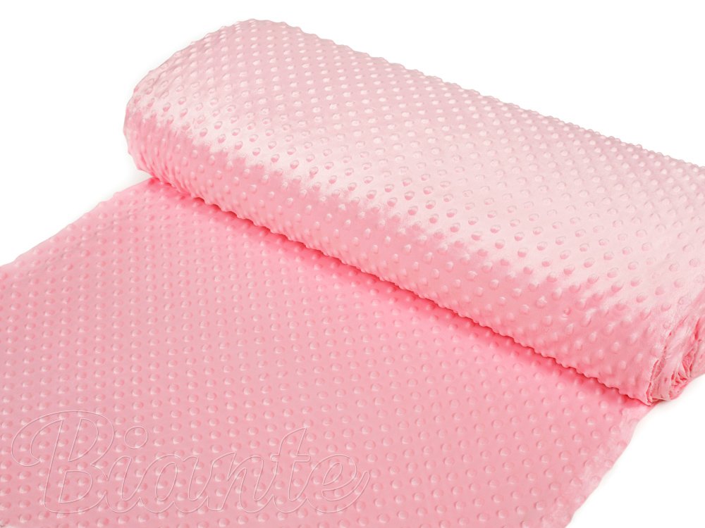 Dětská látka Minky 3D puntíky MKP-011 Světle růžová - šířka 150 cm - detail 2 - Biante.cz Dětská látka Minky 3D puntíky MKP-011 Světle růžová - šířka 150 cm - detail 2 - Biante.cz
