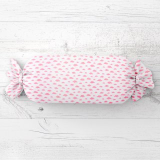 Dětský polštář válec bonbon Sandra SA-128 Korálové obláčky na bílém - Biante.cz Dětský polštář válec bonbon Sandra SA-128 Korálové obláčky na bílém - Biante.cz