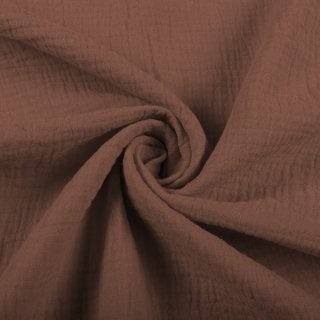 Mušelín dvojitá gázovina MSN-075 Hnědá - metráž šířka 140 cm - Biante.cz