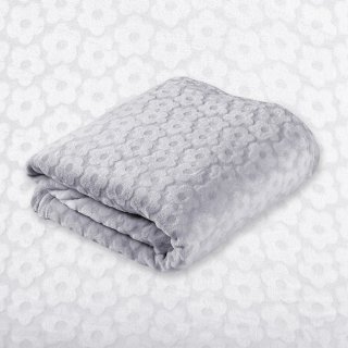 Mikroplyšová deka MIP-025 Svetlo sivé kvety - Biante.sk Mikroplyšová deka MIP-025 Svetlo sivé kvety - Biante.sk