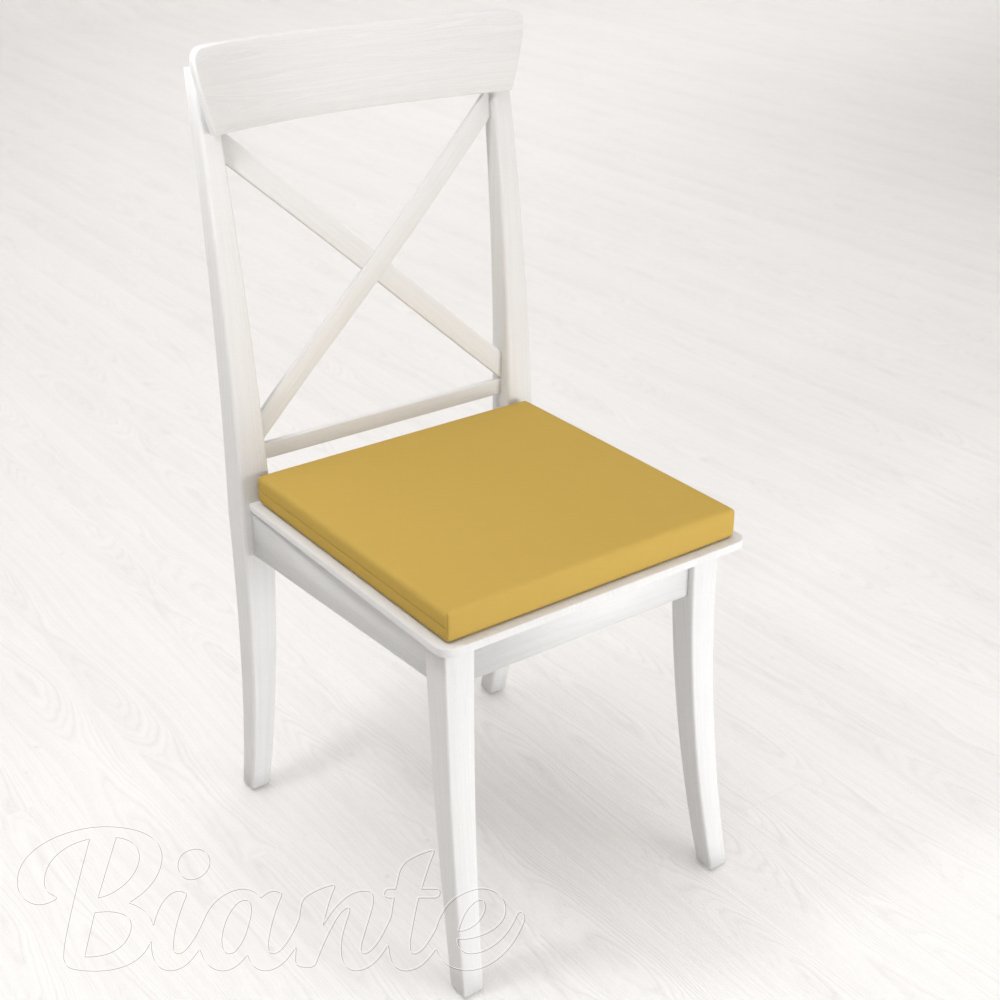 Čtvercový podsedák Rongo RG-098 Hořčicový - 38x38x3 cm - detail 1 - Biante.cz