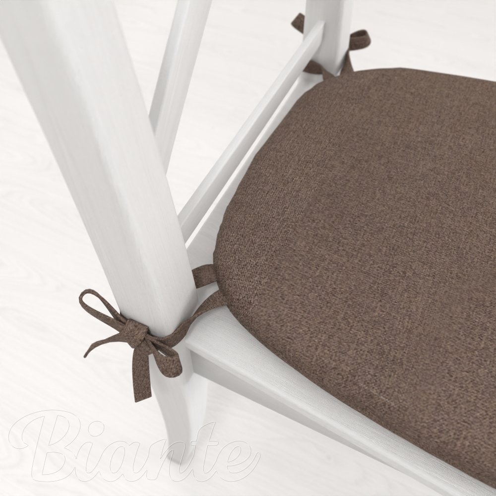 Oblý podsedák BKR-504 Hnědý - 39x37x3 cm - detail 1 - Biante.cz