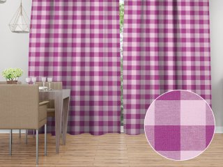 Bavlnený záves na mieru Olivia OL-021 Fialová kocka veľká - Biante.sk Bavlnený záves na mieru Olivia OL-021 Fialová kocka veľká - Biante.sk