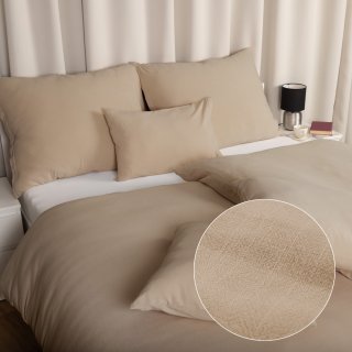 Ľanové posteľné obliečky LEN-026 Púdrovo béžové 140x200 cm a 70x90 cm - Biante.sk