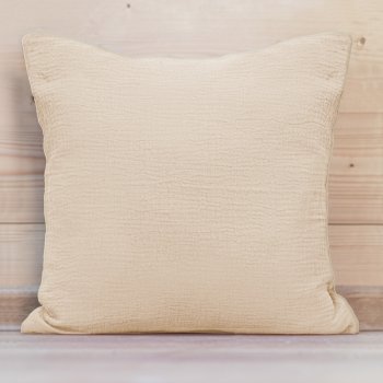 Mušelínový povlak na polštář MSN-088 Krémově béžový - Biante.cz