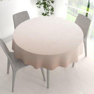 Velký teflonový kulatý ubrus TF-096 Pudrově béžový bez vzoru - detail 1 - Biante.cz Velký teflonový kulatý ubrus TF-096 Pudrově béžový bez vzoru - detail 1 - Biante.cz