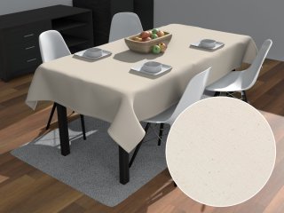 Bavlněný obdélníkový ubrus MONI MO-037 Světle režný - Biante.cz Bavlněný obdélníkový ubrus MONI MO-037 Světle režný - Biante.cz