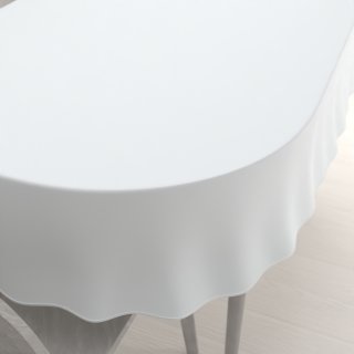 Teflonový oválný ubrus TF-132 Bílý hladký bez vzoru - Biante.cz