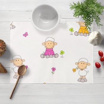 Dětské bavlněné prostírání na stůl Sandra SA-728 Veselé ovečky na bílém - Biante.cz Dětské bavlněné prostírání na stůl Sandra SA-728 Veselé ovečky na bílém - Biante.cz