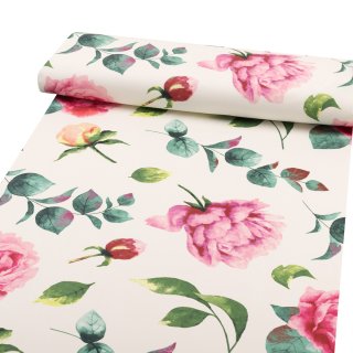 Bavlněná látka/plátno Sandra SA-715 Velké růžovočervené pivoňky na smetanovém - šířka 160 cm - detail 1 - Biante.cz Bavlněná látka/plátno Sandra SA-715 Velké růžovočervené pivoňky na smetanovém - šířka 160 cm - detail 1 - Biante.cz
