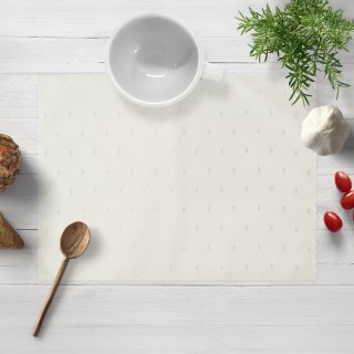 Teflonové prostírání na stůl TF-017 Obdélníčky - lesklé smetanové - Biante.cz