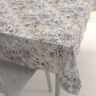 Sametový obdélníkový ubrus Tamara TMR-057 Modro-zelený zámecký vzor na krémovém - Biante.cz Sametový obdélníkový ubrus Tamara TMR-057 Modro-zelený zámecký vzor na krémovém - Biante.cz